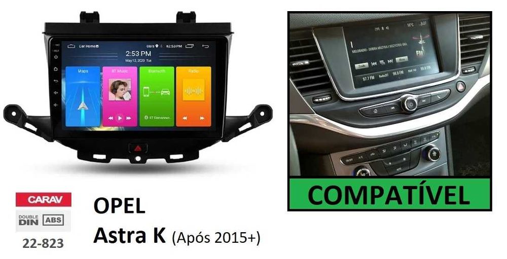 Rádio 2DIN 9" [4+32GB] • Opel Astra J • K (2008 a 2019) • Android GPS