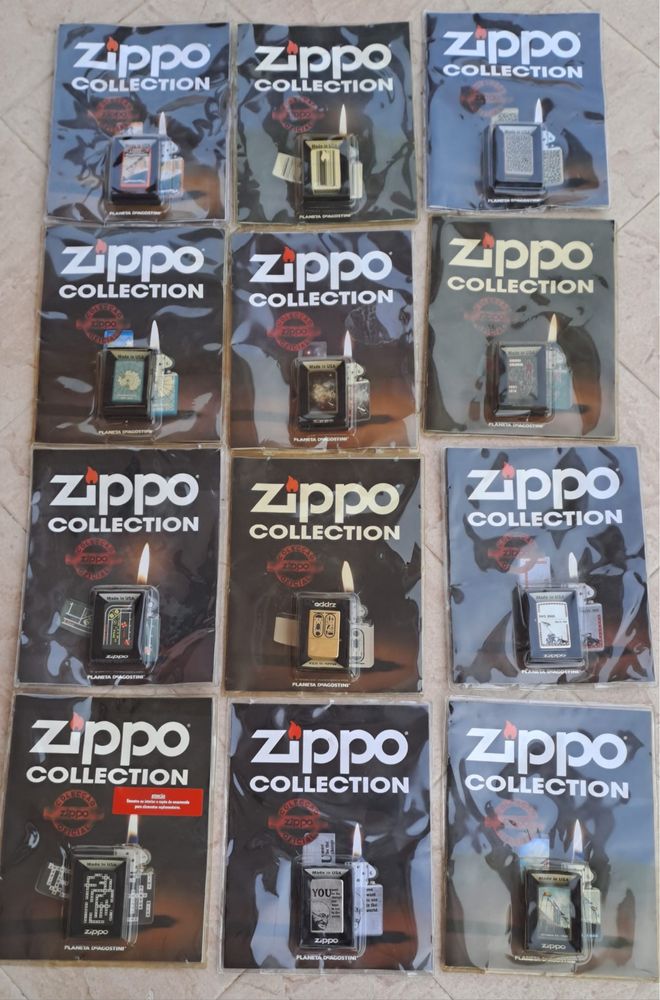 Isqueiros da Zippo com livro
