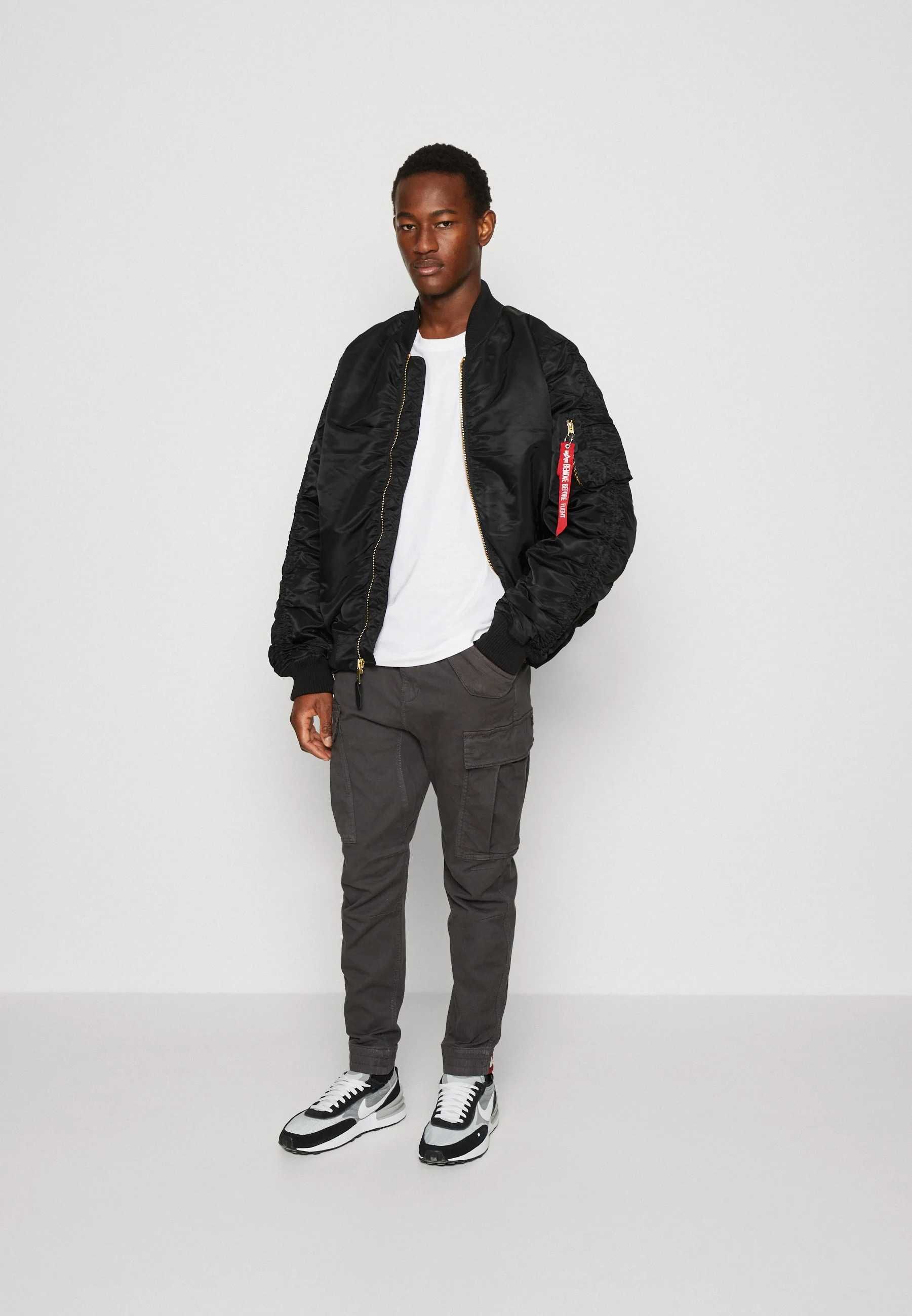 ALPHA INDUSTRIES spodnie bojówki airman 188201 gray black