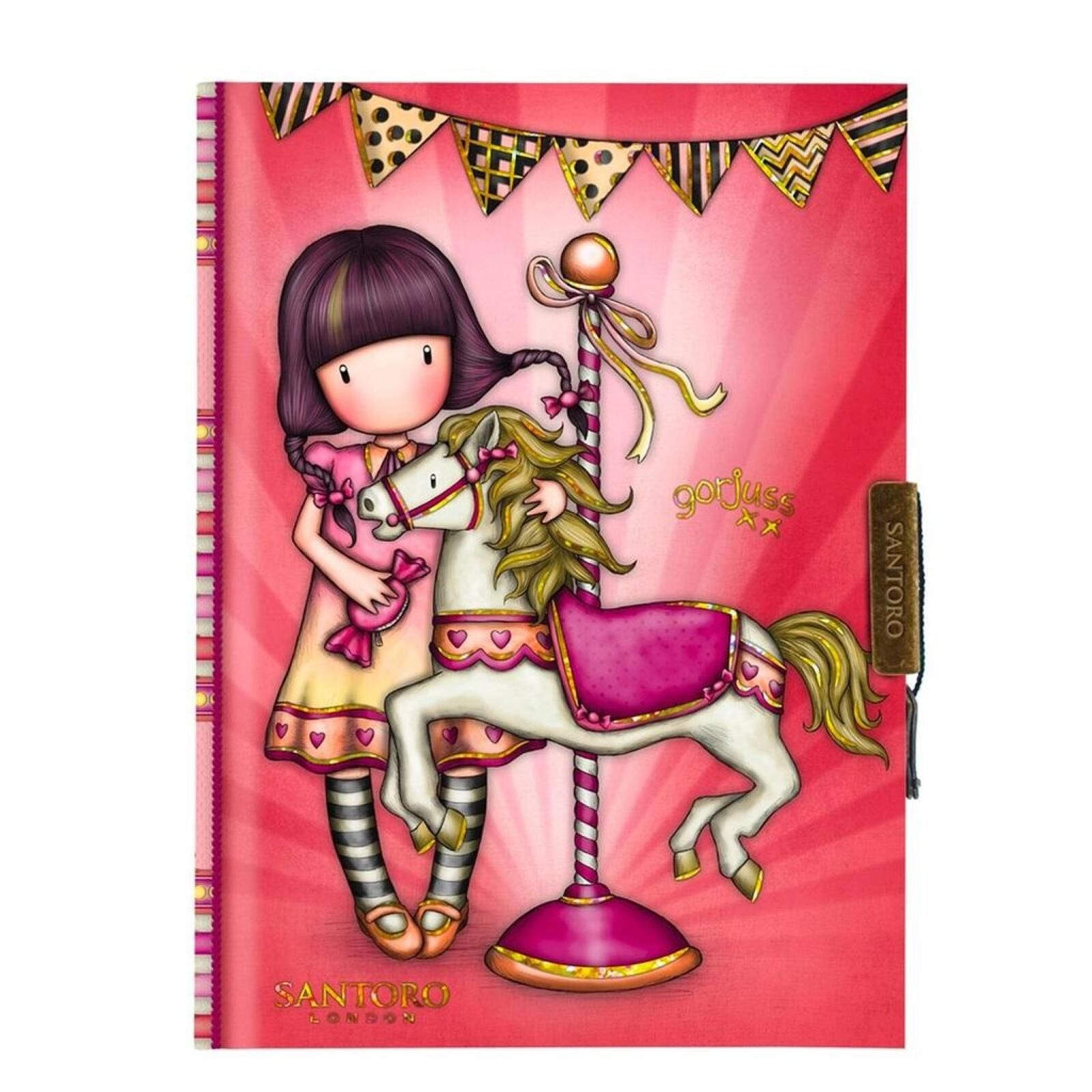 Zamykany Notes Gorjuss Fairground Carousel Santoro ,180x137 mm