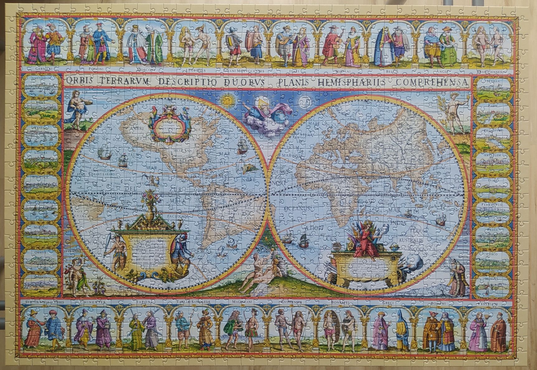 Puzzle 1000, Castorland, Map of the World, 1639