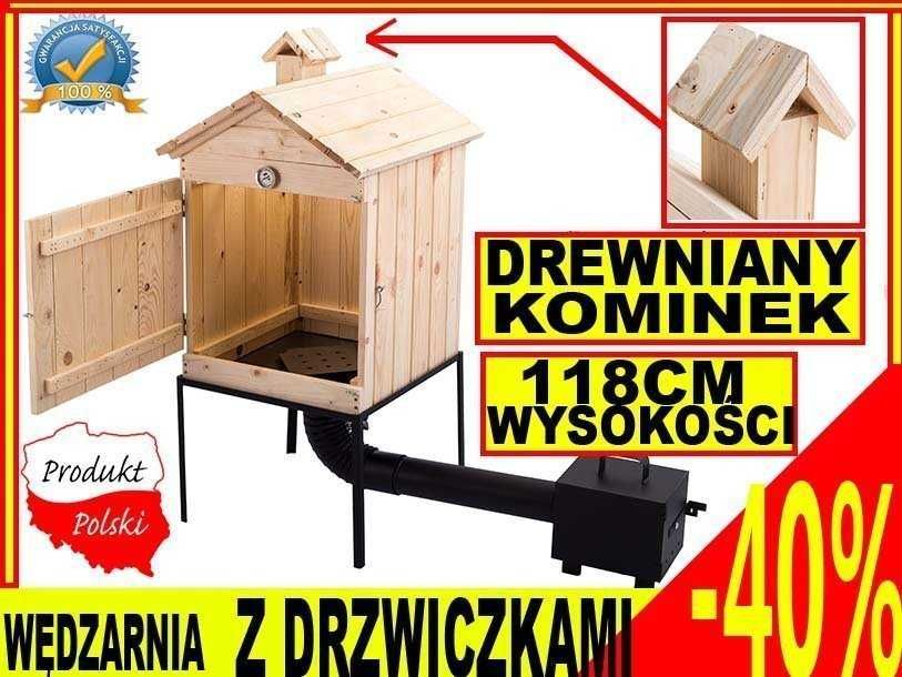 Wedzarnia ogrodowa z drzwiczkami i kominkiem