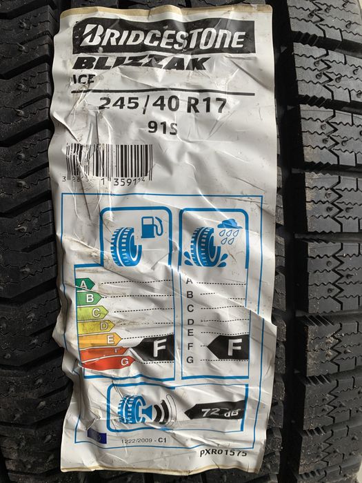 (4шт) нові 245/40R17 Bridgestone Blizzak Ice (91S) зимові шини