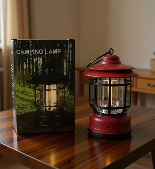 Ліхтар кемпінговий акумуляторний 300 лм червоний туристичний