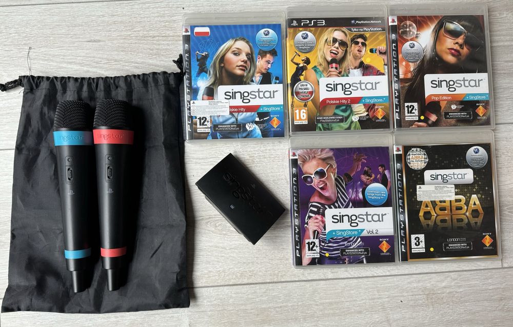 Mikrofony singstar bezprzewodowe ps3 playstation 3 + odbiornik