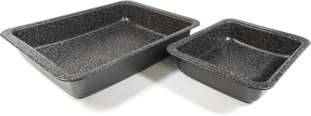 Alluflon Vesuvia Zestaw 2 Blach, 34X25 Cm I 24X18 Cm, Aluminium