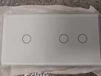 Livolo szklany panel włącznika 7012-61 trzyprzyciskowy podwójny