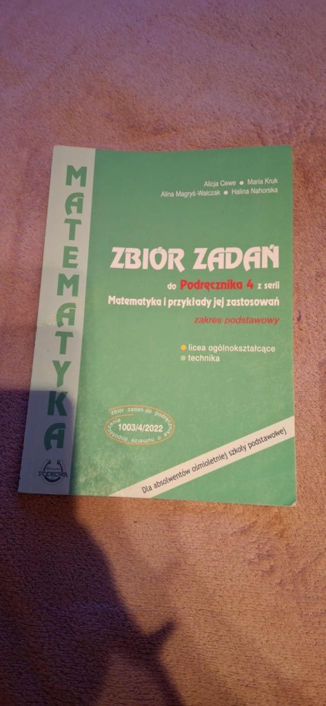 Zbiór zadań do podręcznika 4 matematyka i jej przykłady
