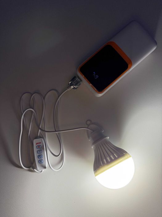 USB LED 7Вт, лампа регульована, для кемпінгу, тепле та холодне світло