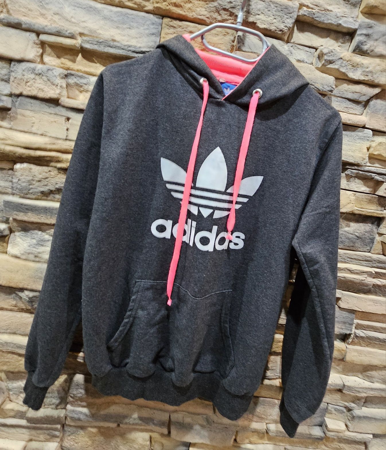 Bluza  Adidas różowy kaptur