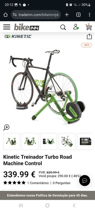 Rolo de treino Kinetic Turbo Road  oportunidade