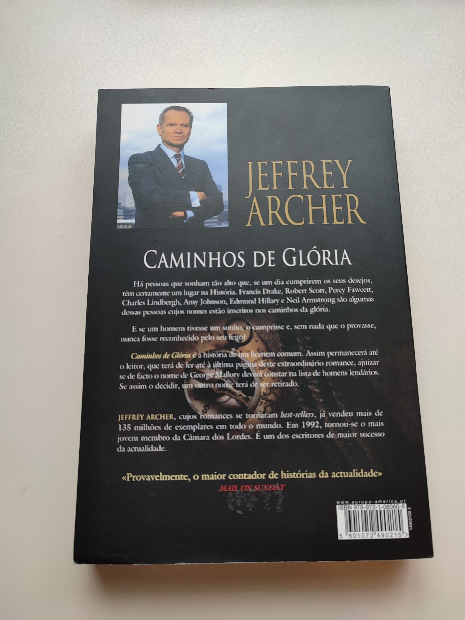 Caminhos da Glória de Jeffrey Archer