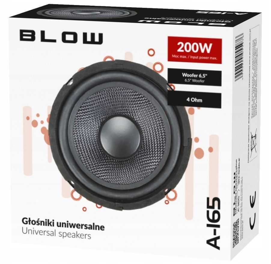 GŁOŚNIK Samochodowy Basowy 16,5cm SUBWOOFER 6,5" 200W BASS Niskotonowy