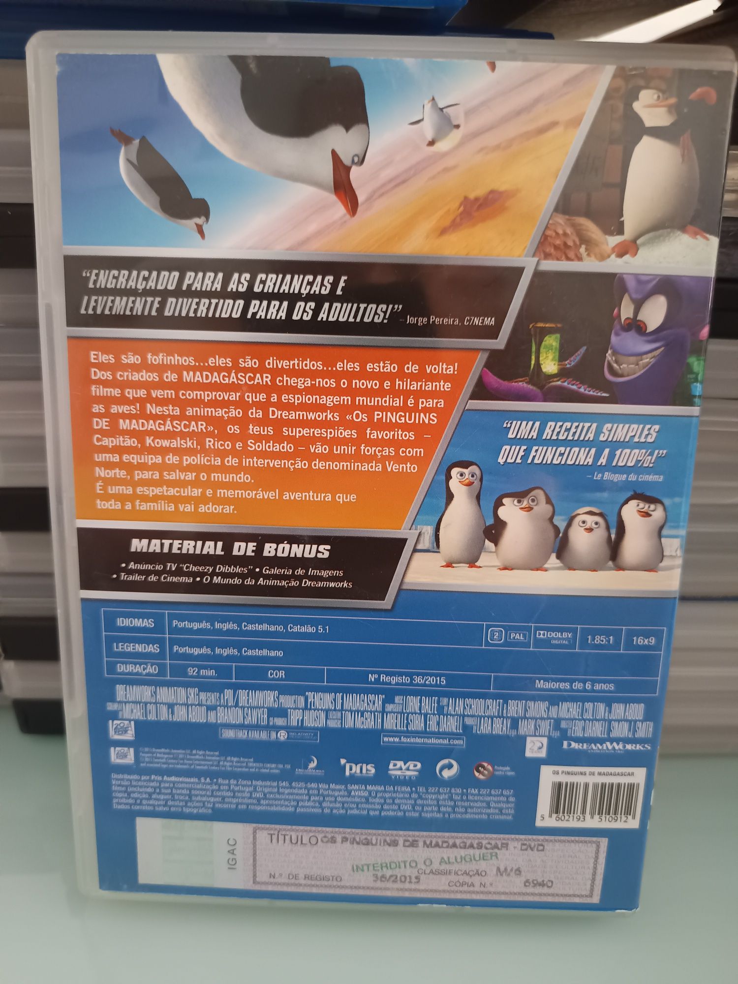 DVD os pinguins    .