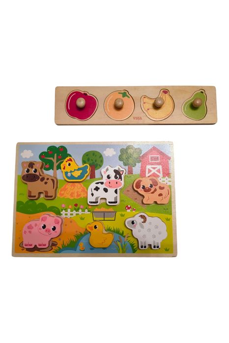 Drewniane puzzle edukacyjne