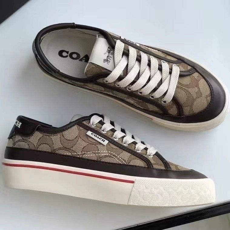 Кеди coach бежеві чорні коричневі коуч кеды коричневые черные бежевые