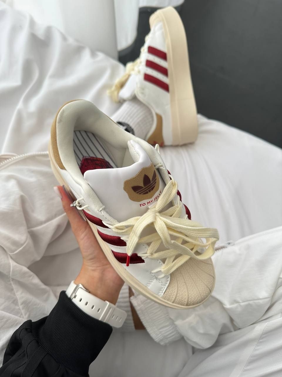 Жіночі кросівки Adidas superstar bonega strawberry cream р36-40