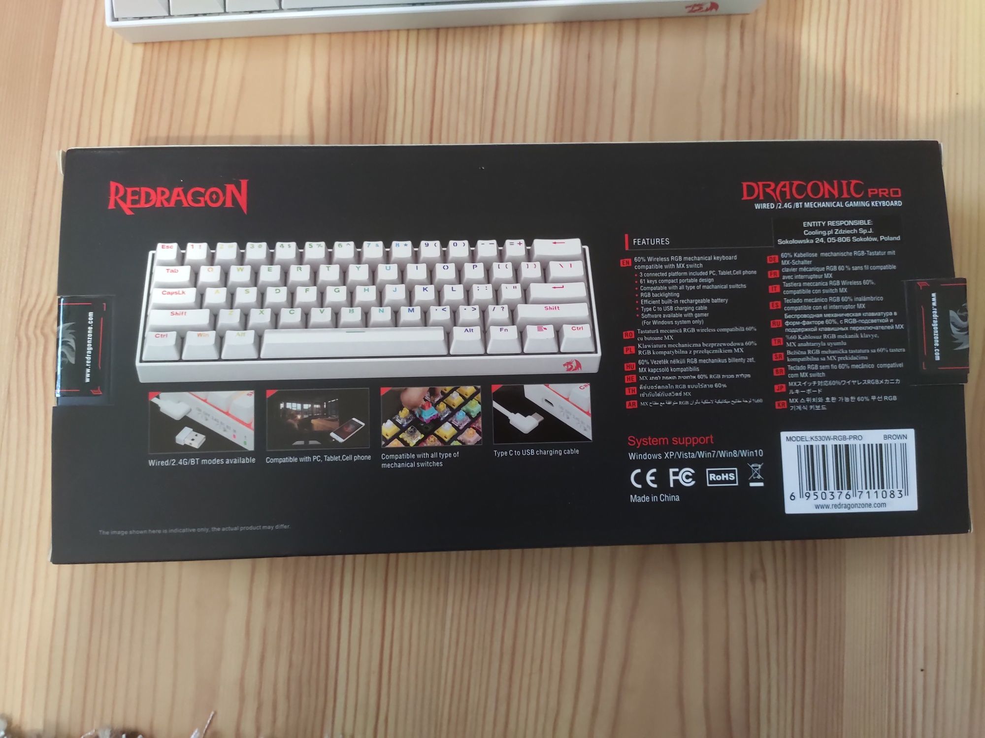 Klawiatura mechaniczna DRACONIC PRO K530W-RGB-PRO