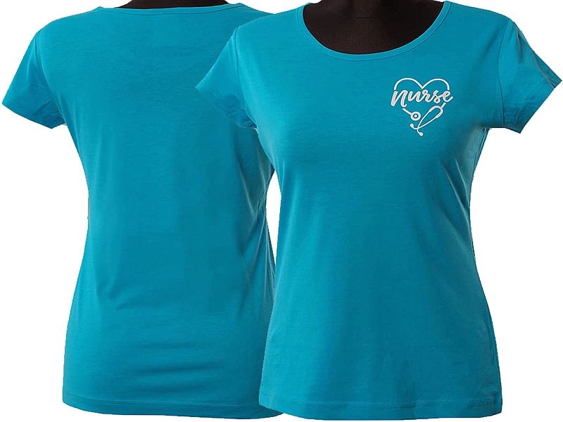 Koszulka damska NURSE Pielęgniarka turkusowa (XXL)