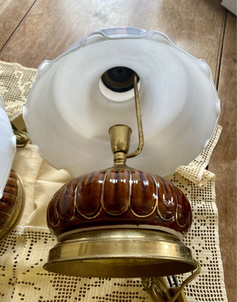Par de candeeiros de mesa vintage