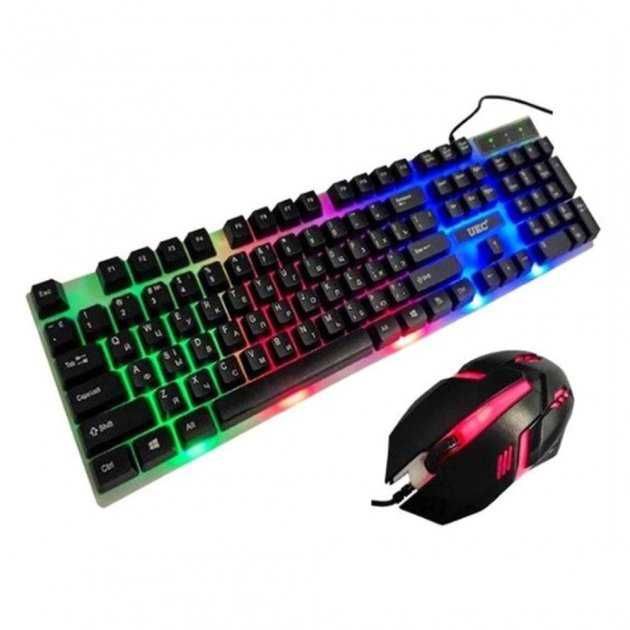 Игровой набор клавиатура и мышка Gaming с RGB подсветкой