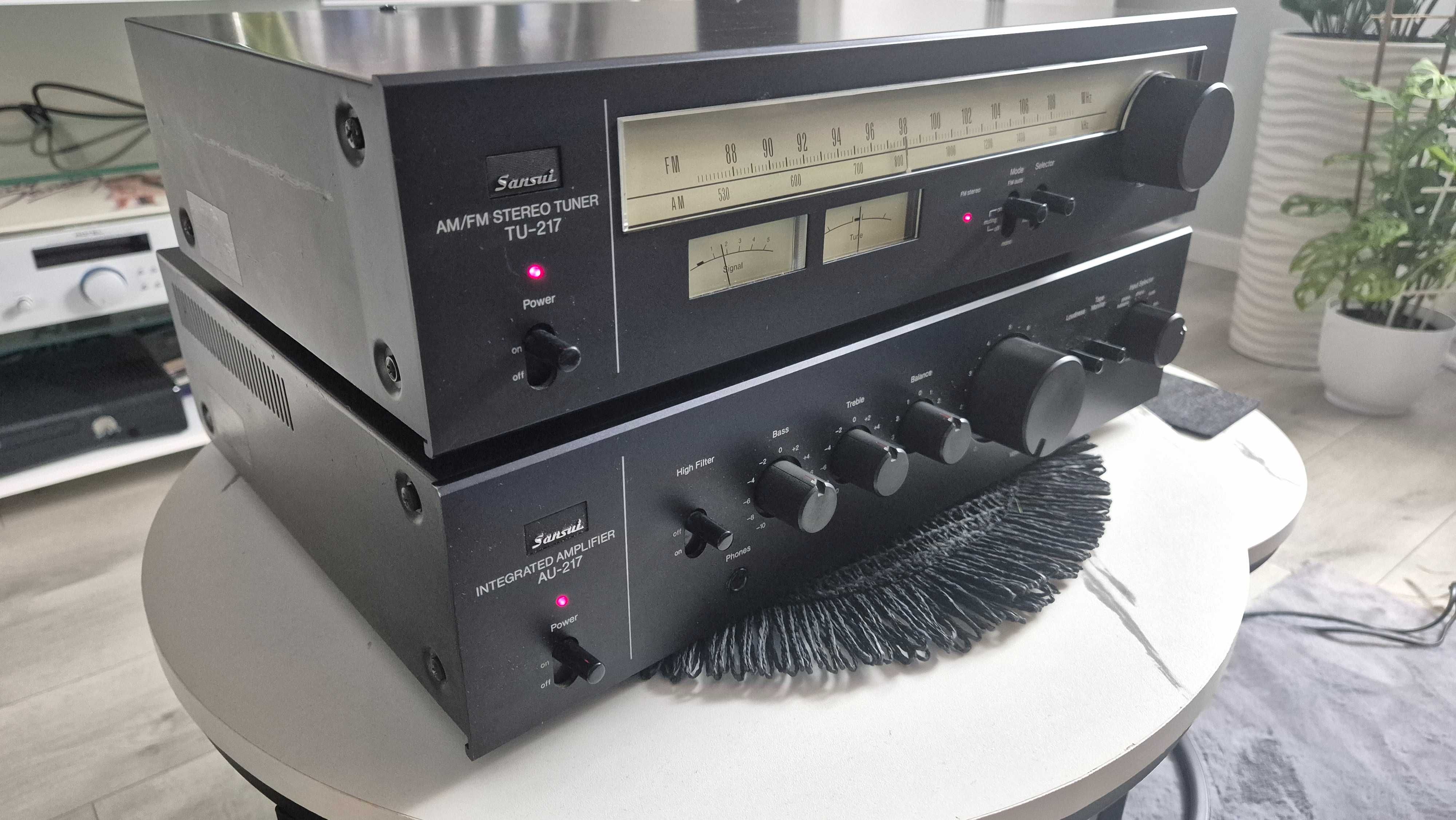 Zestaw SANSUI wzmacniacz AU 217 tuner TU-217 VINTAGE świetny stan