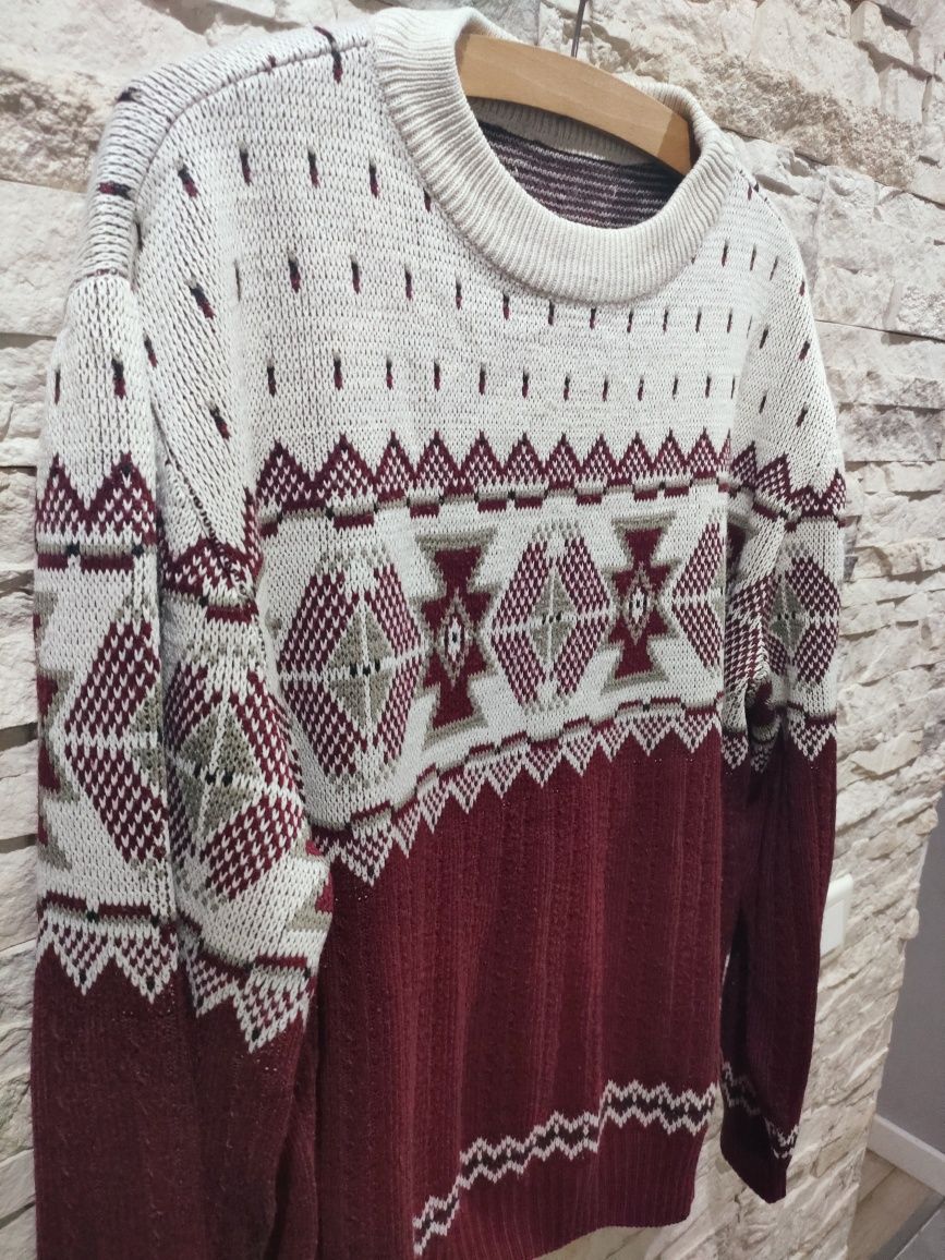 Sweter męski święta vintage rozmiar XXL