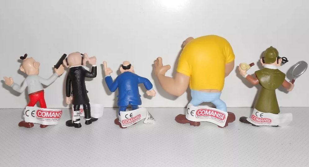 Coleção completa bonecos figuras pvc Salamão e Mortadelo