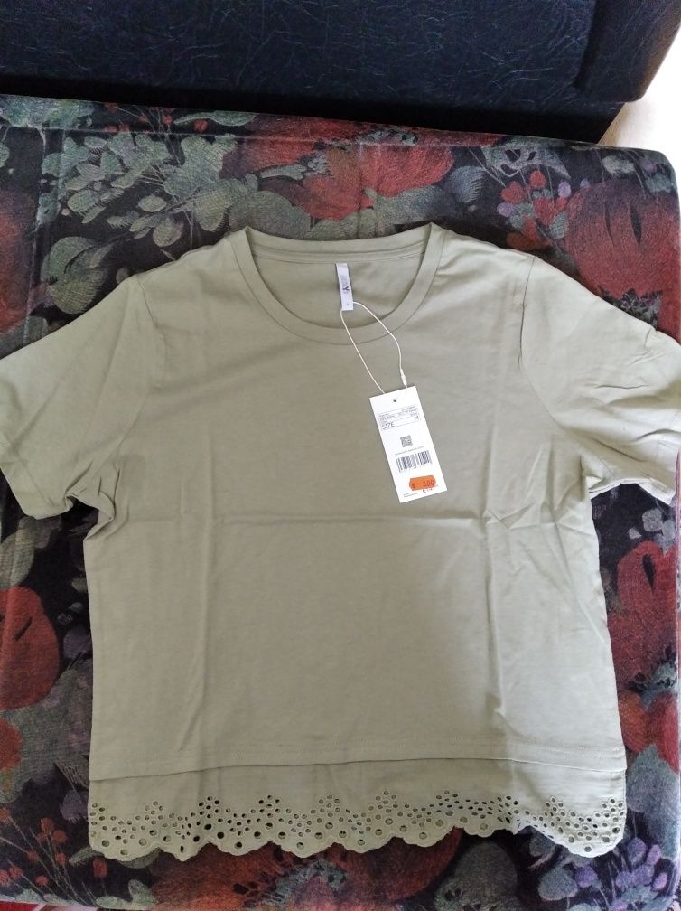 Nowa koszulka bawełniana M khaki