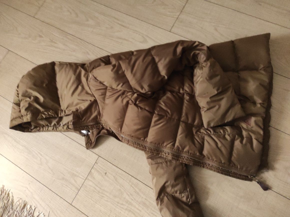 Kurtka puchowa H&M r. 36 brązowa