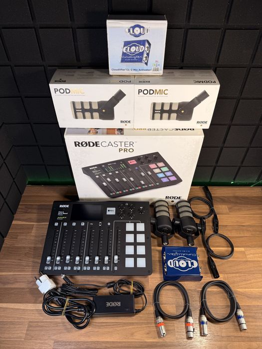 Rode Caster Pro (Rode Podmic - x2 / Cloudlifter CL-2 / XLR-XLR - x4)