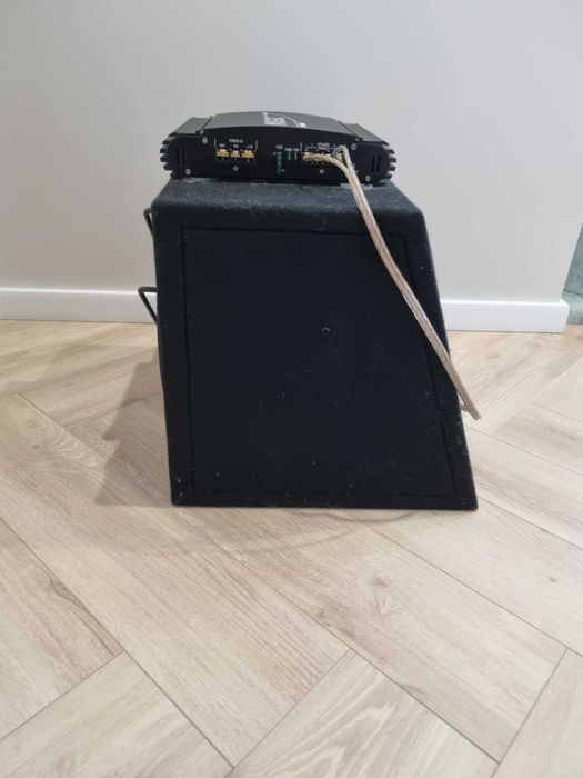 Skrzynia basowa subwoofer REAudio 12" 200RMS wzmaczniacz CARPOWER 350W