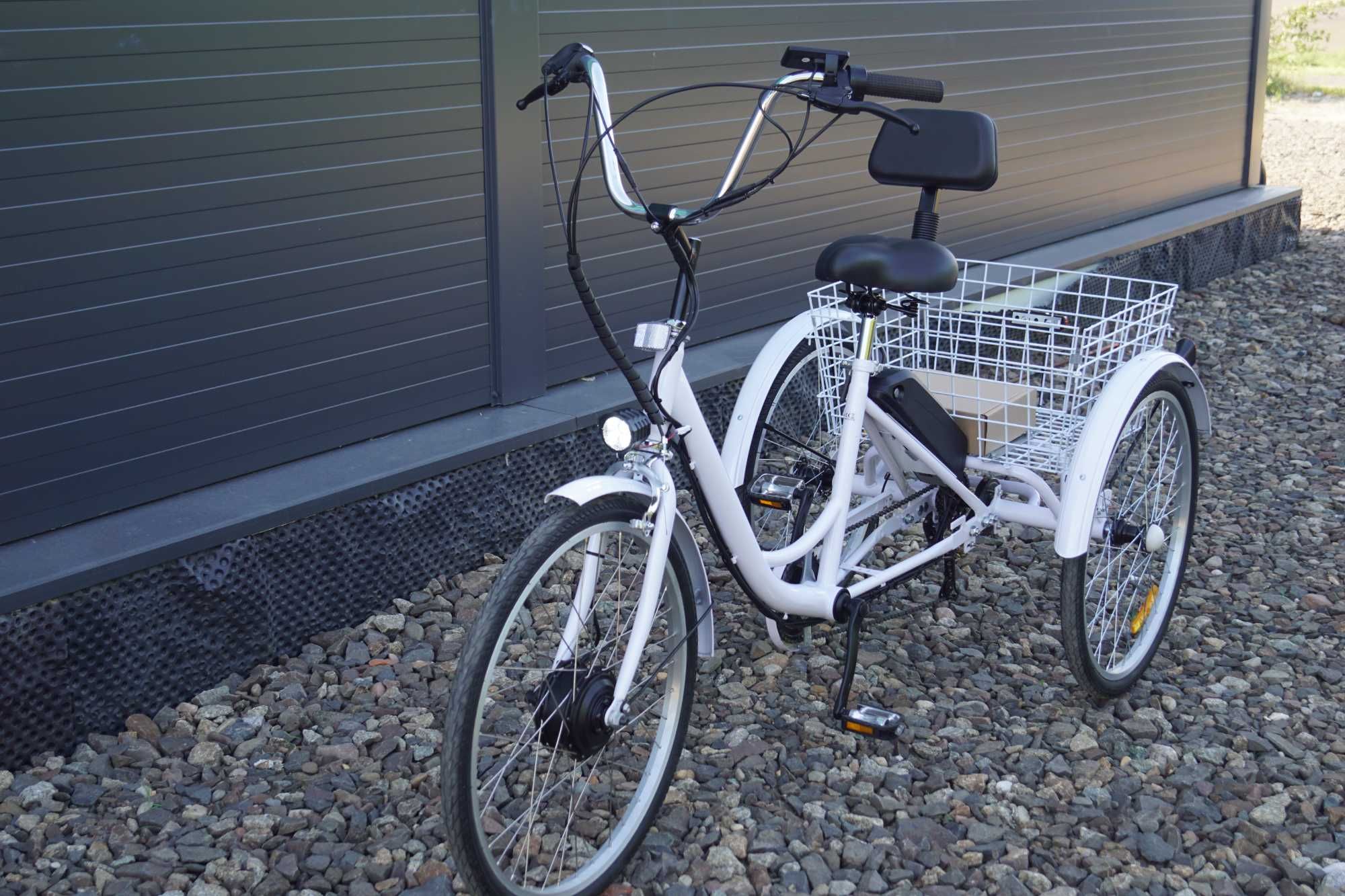 Rower elektryczny trójkołowy Cargo inwalidzki