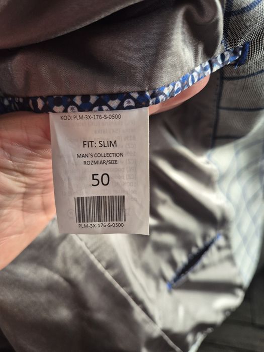 Marynarka męska Pako Lorente rozm. 50 slim gratis poszetka/chustka