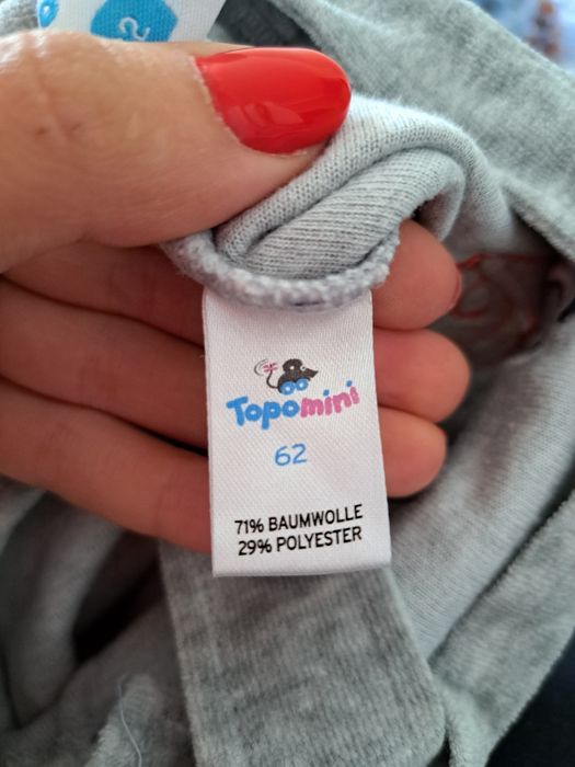 Spodnie, śpiochy, pajacyk, 62, Topomini