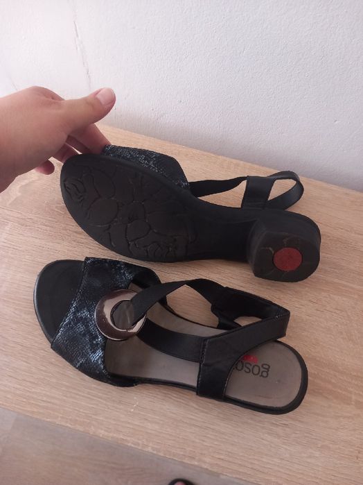 Sandały damskie czarne roz.39 wymiary opis