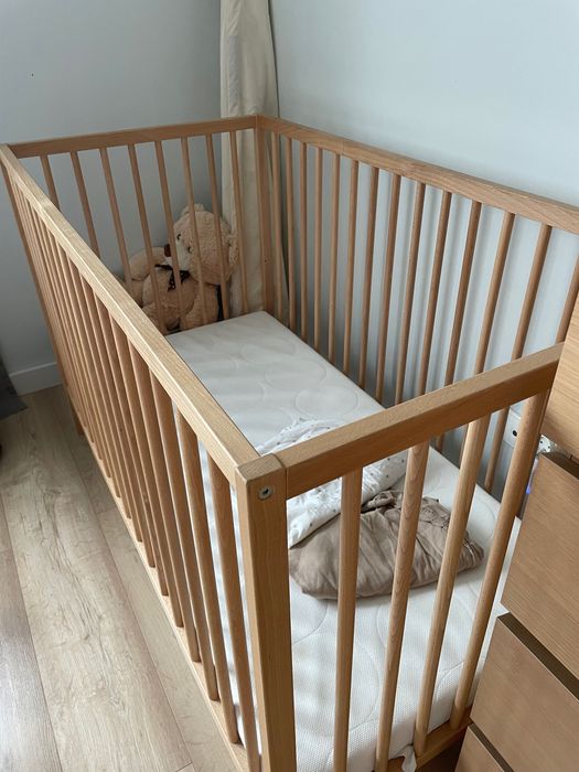 Łóżeczko SNIGLAR 120/60 plus materac SKÖNAST