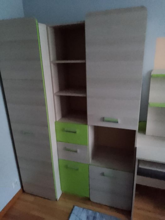 Zestaw mebli Abra 290cm dla dzieci/młodzieży + biurko + łóżko 90x200