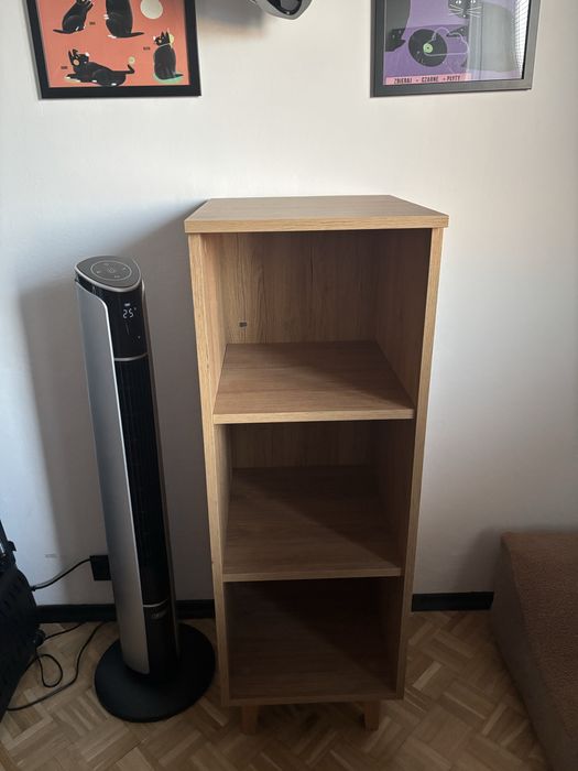 Regał Frisk 117 cm, dąb, z półkami