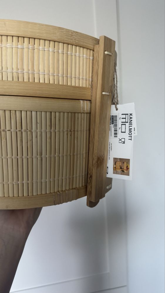 Ikea KANELMOTT Kosz na owoce/warzywa, zestaw 2 szt, bambus
