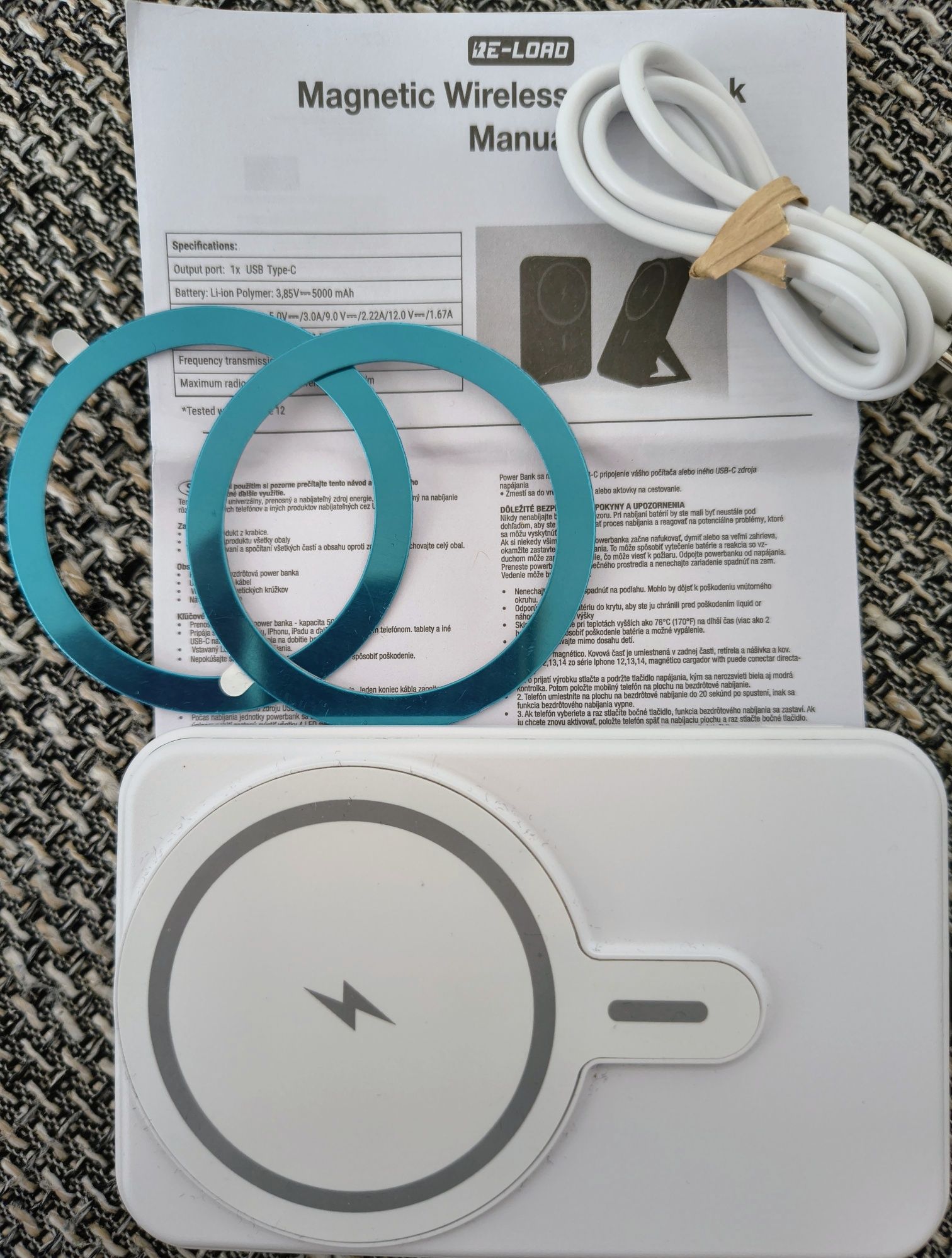 Powerbank do iPhone,Samsung i inne z Magsafe 5000mAh.Każdy smartfon.