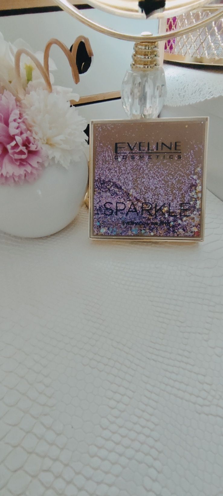 Eveline Sparkle paleta cieni do powiek złoto pomarańcz ciepłe odcienie