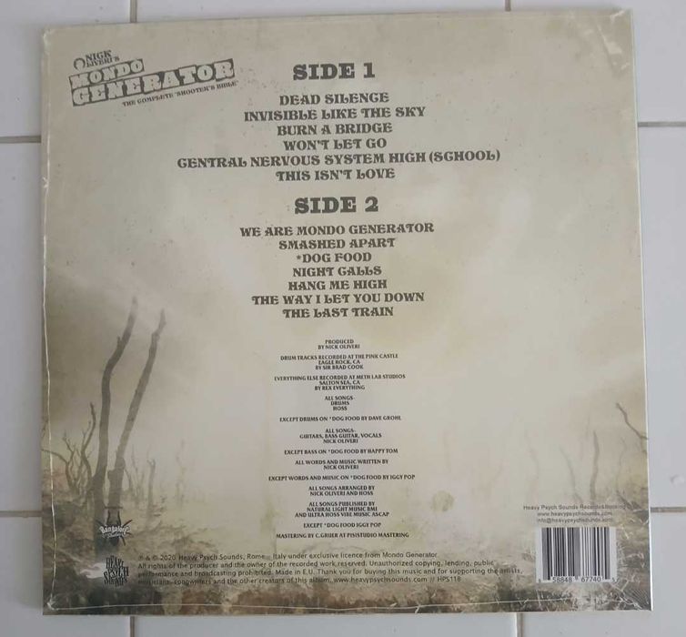 Mondo Generator - Shooters Bible  (vinil)
  Novo / Selado.