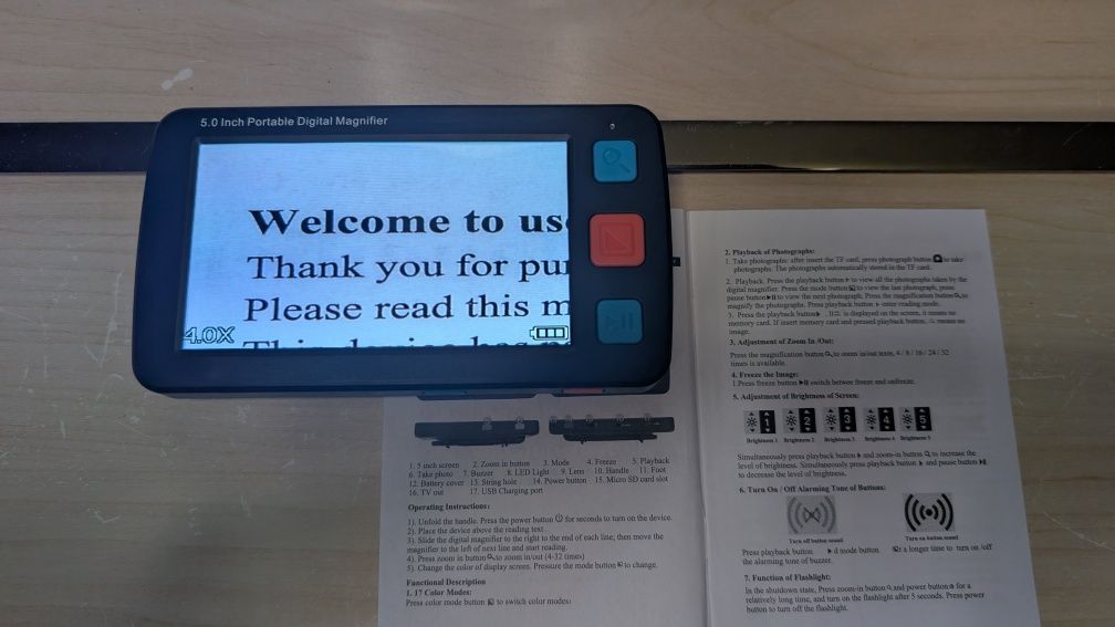 Dla seniora lupa cyfrowa - 5.0 inch portable digital magnifier