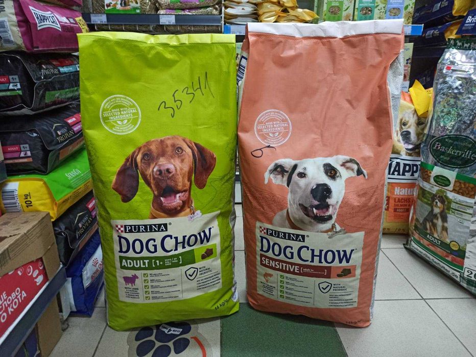 Dog Chow Дог Чау 14 кг з Ягням або з Лососем • Супер Ціна •Свіжий корм