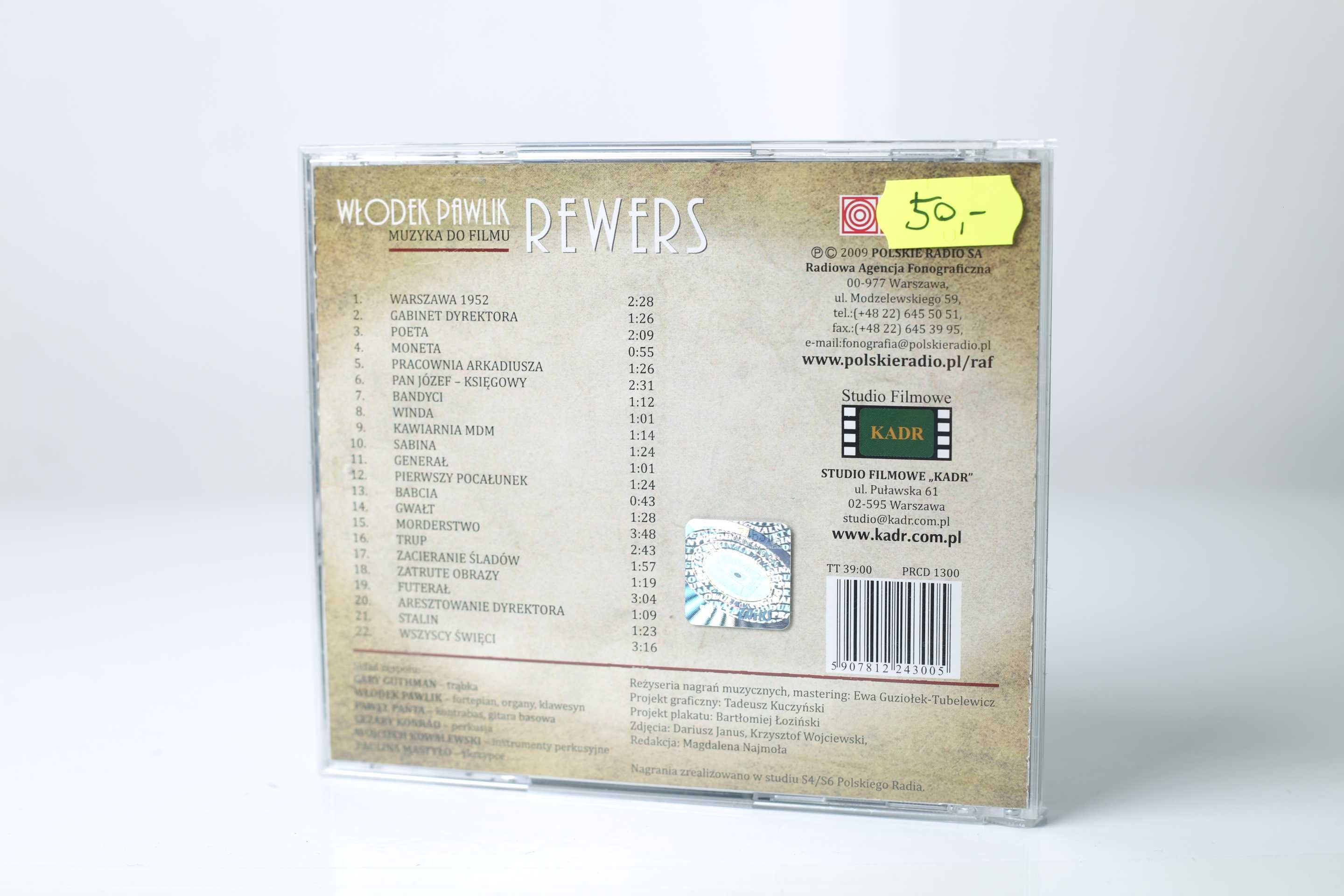 (CD) Włodzimierz Włodek Pawlik - Rewers soundtrack BDB-
