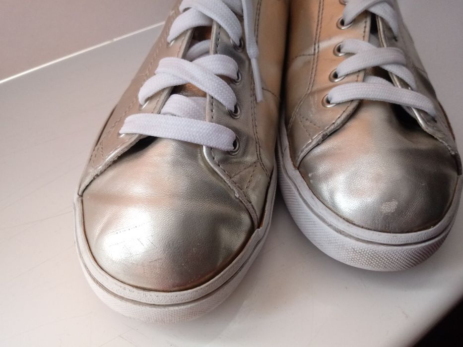 Buty Polo Ralph Lauren EASTEN - Trampki damskie złote