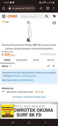 Prostownica do ubrań parowa kenley 1800w stacja żelazko