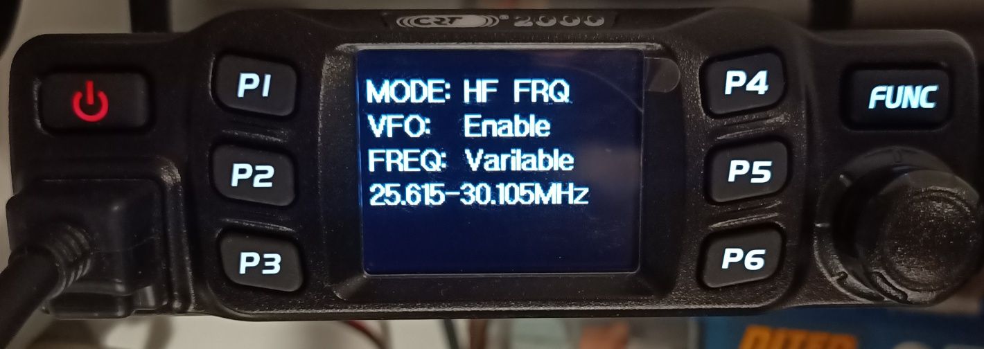 Cb radio CRT-2000,AM/FM 25MHz-30MHz,4W/8W/15W,12V-24V.LCD.Nowe.