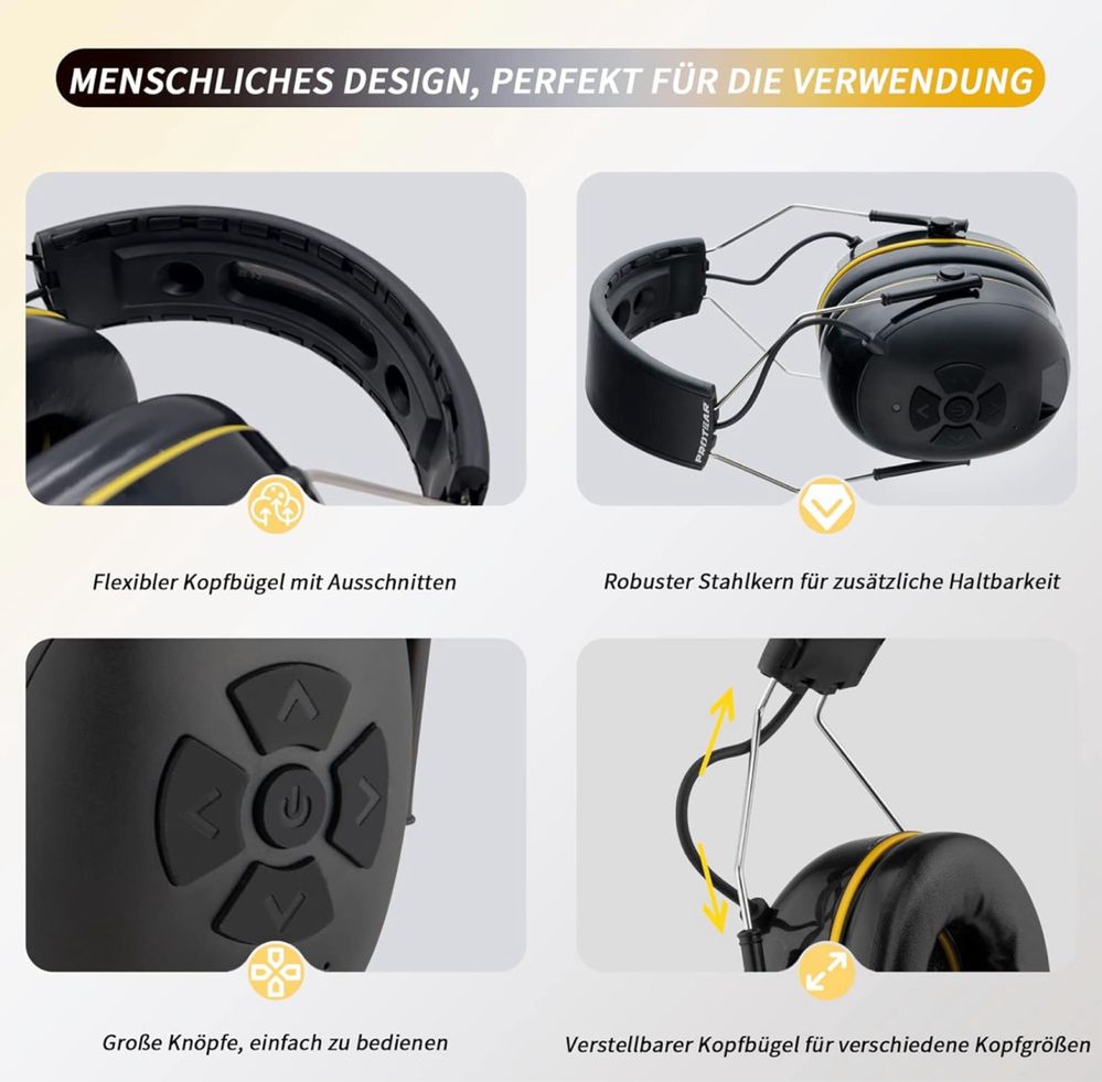 PROTEAR słuchawki tłumiace z Bluetooth 5.1